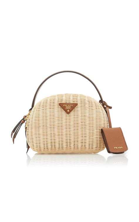 prada small wicker shoulder bag|used wicker prada handbags.